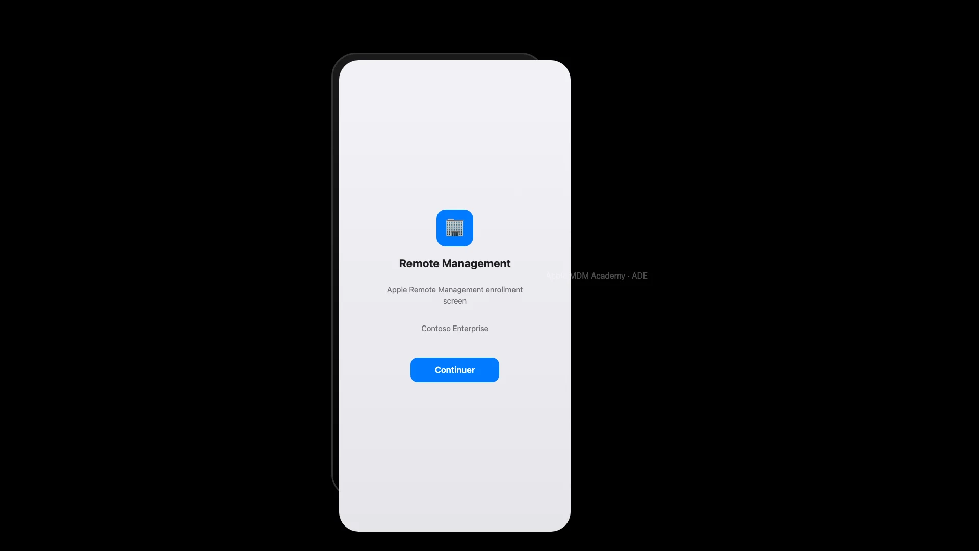 Écran Remote Management