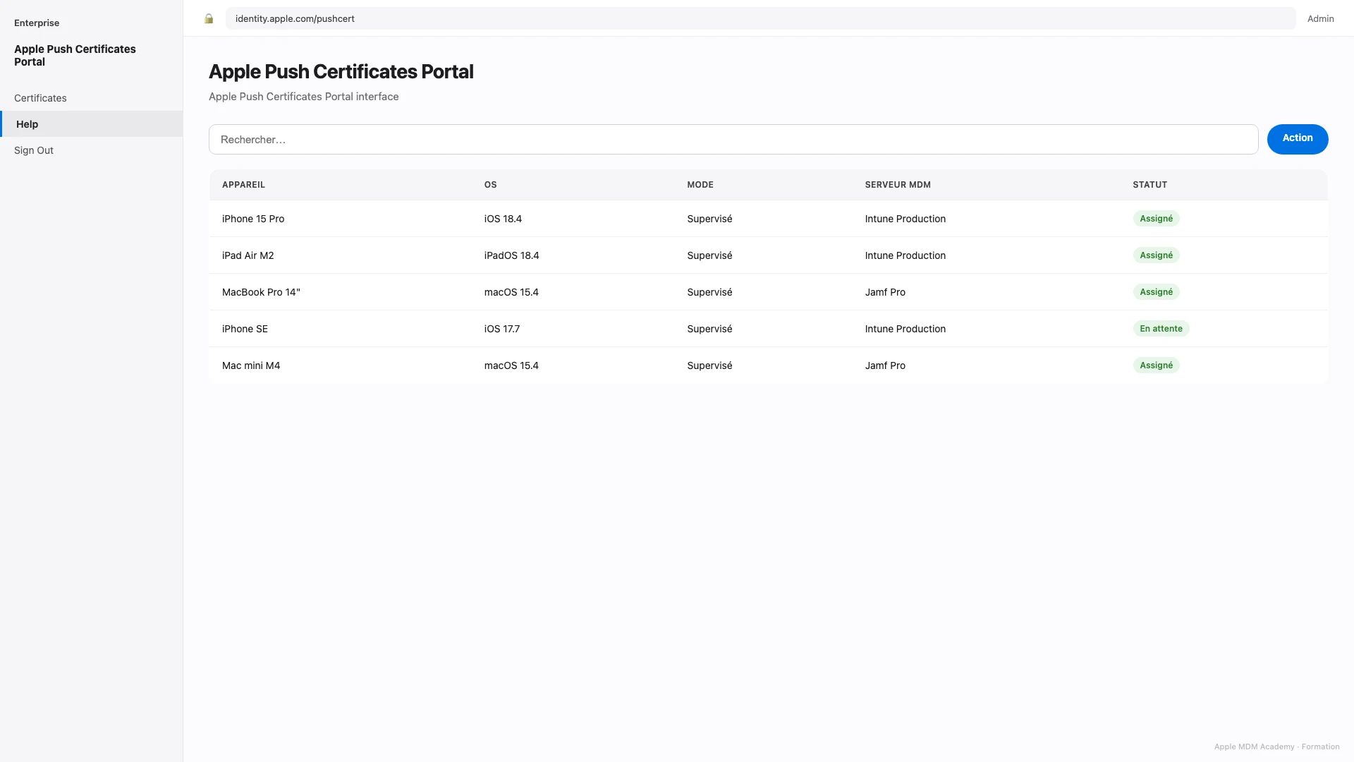 Apple Push Certificates Portal