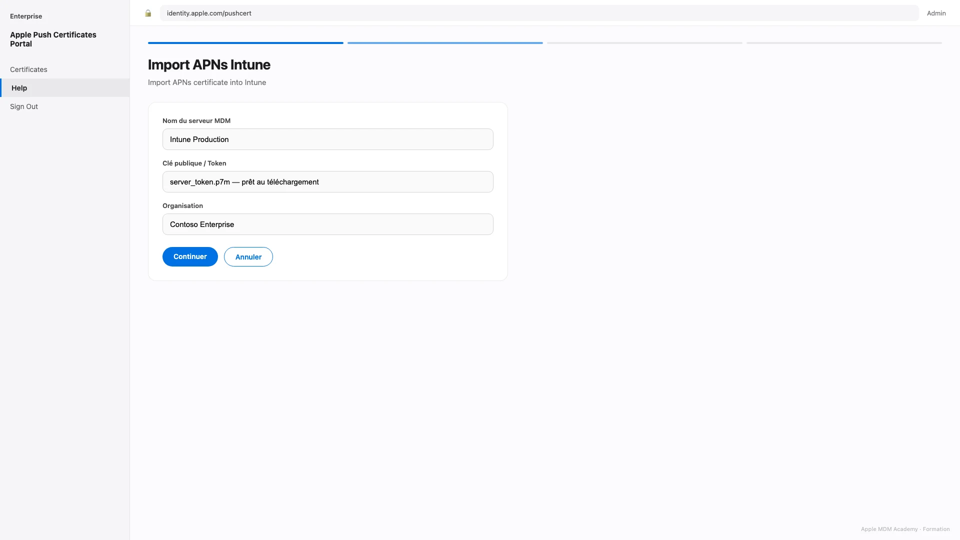 Import APNs Intune