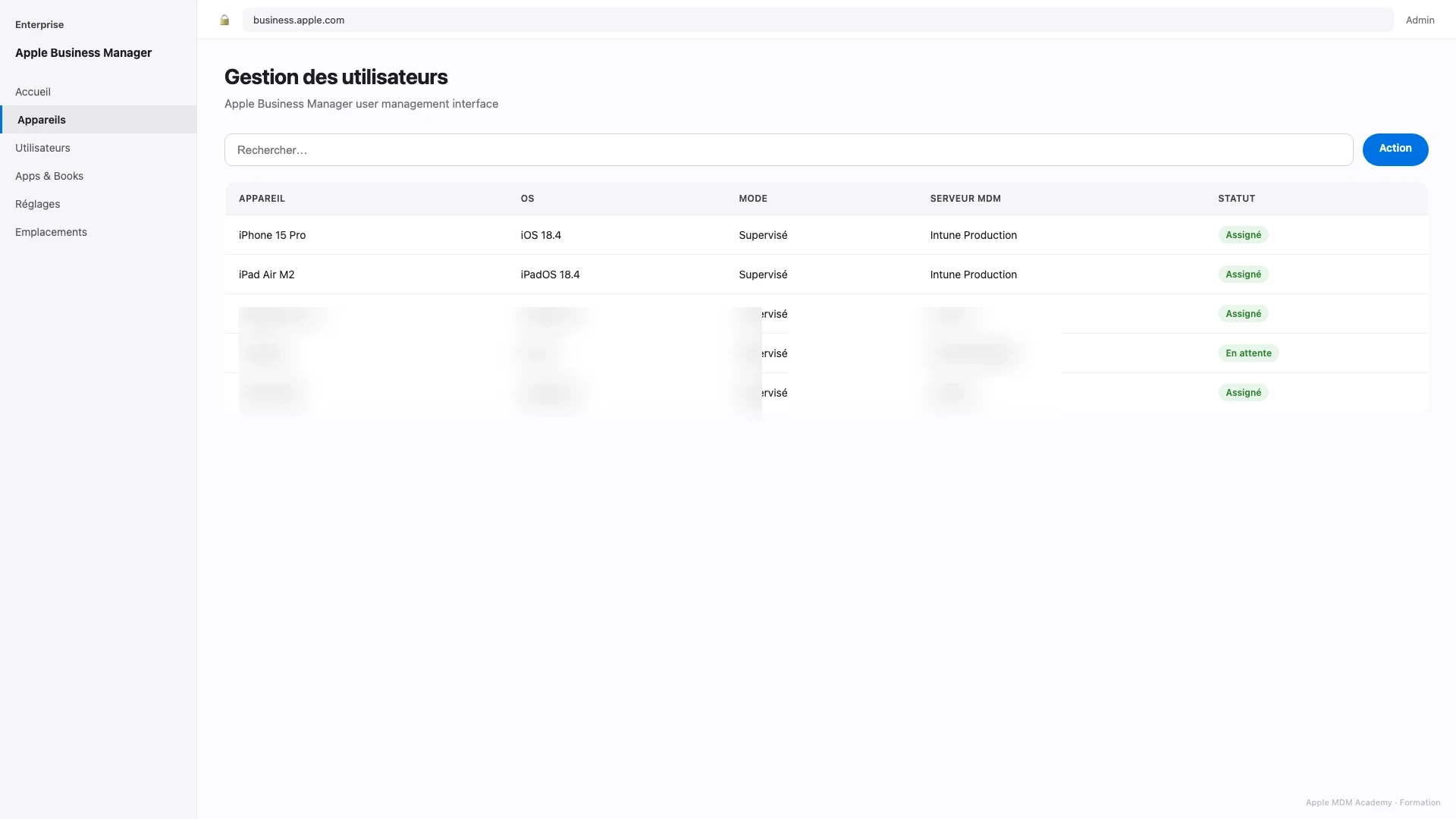 Gestion des utilisateurs