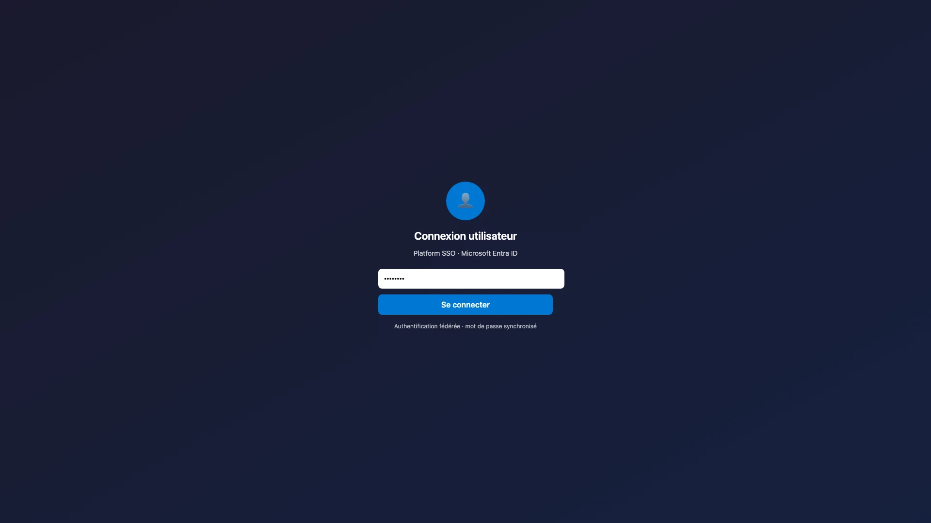 Connexion utilisateur